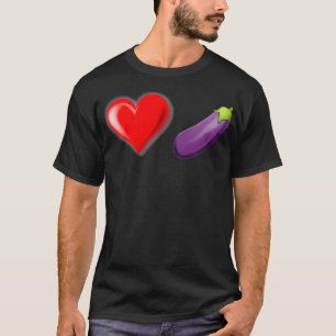 LGBTQ Hart Aubergine Emoji T-shirt
