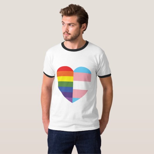 LGBTQ-hart T-shirt (Voorkant volledig)