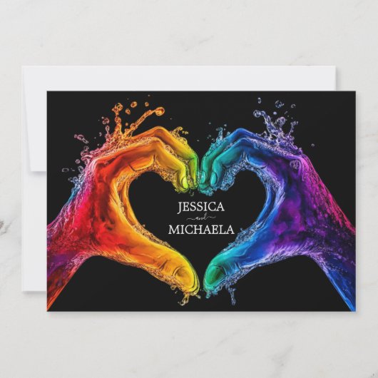 🌈❤️ LGBTQ Hart van Pride-huwelijk Kaart (Voorkant)