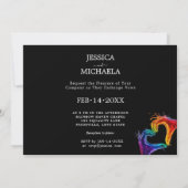 🌈❤️ LGBTQ Hart van Trots bruiloft Kaart (Achterkant)