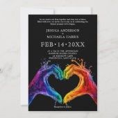 🌈❤️ LGBTQ Hart van Trots bruiloft Kaart (Voorkant)