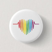 LGBTQ-hartslag Ronde Button 3,2 Cm (Voorkant)