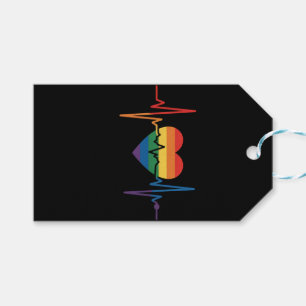 LGBTQ Hartslagen Hart Trots Gay Lesbienne Trans Bi Cadeaulabel