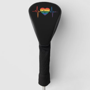 LGBTQ Hartslagen Hart Trots Gay Lesbienne Trans Bi Golfheadcover