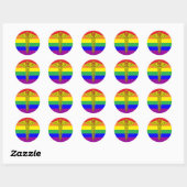 LGBTQ Healthcare Caduceus-Sticker Ronde Sticker (Vel)