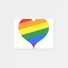 LGBTQ Heart Rainbow Post-it® Notes