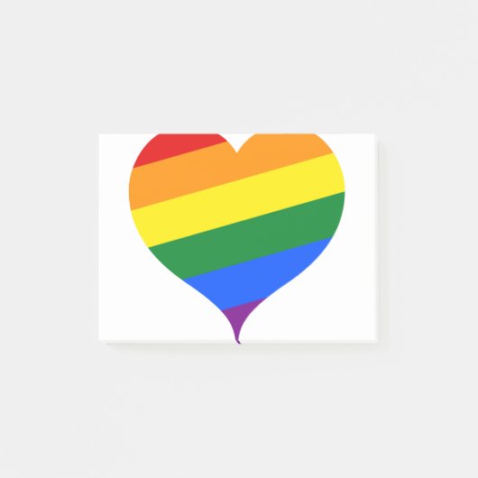LGBTQ Heart Rainbow Post-it® Notes (Voorkant)