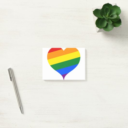 LGBTQ Heart Rainbow Post-it® Notes (Kantoor)