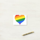 LGBTQ Heart Rainbow Post-it® Notes (Op bureau)