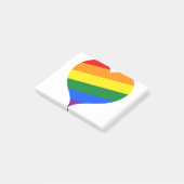 LGBTQ Heart Rainbow Post-it® Notes (Schuin)