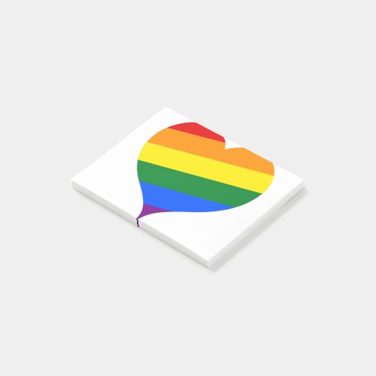 LGBTQ Heart Rainbow Post-it® Notes (Schuin)