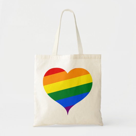 LGBTQ Heart Rainbow Tote Bag (Voorkant)