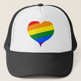 LGBTQ Heart Rainbow Trucker Pet