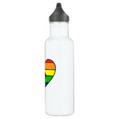 LGBTQ+ Heart Stainless Steel Water Bottle Waterfles (Rechts)