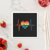 LGBTQ Heartbeats Heart Pride Gay Lesbian Trans Bi Servet (Insitu)