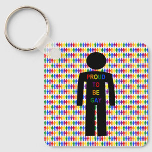 LGBTQ-homo man silhouet en regenboog mannen sleute Sleutelhanger