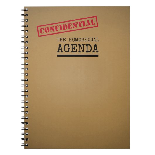 LGBTQ Homoseksuele Agenda Funny Notitieboek (Voorkant)