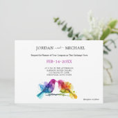 LGBTQ+ horizontale regenboog Lovebirds Kaart (Staand voorkant)