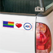 LGBTQ houdt van Joe Biden! Bumpersticker (Op Truck)