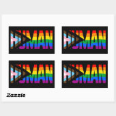 LGBTQ HUMAN RECHTHOEKIGE STICKER (Vel)