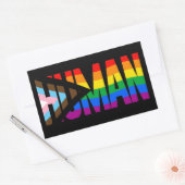 LGBTQ HUMAN RECHTHOEKIGE STICKER (Envelop)