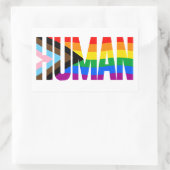 LGBTQ HUMAN RECHTHOEKIGE STICKER (Tas)