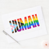 LGBTQ HUMAN RECHTHOEKIGE STICKER (Envelop)