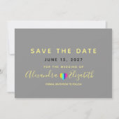 LGBTQ-huwelijk Save The Date (Achterkant)