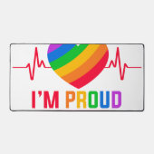 LGBTQ_I ben trots op digitale kunst Bureaumat (Voorkant)