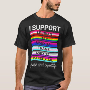 LGBTQ I ondersteunt panseksuele aseksuele transbis T-shirt