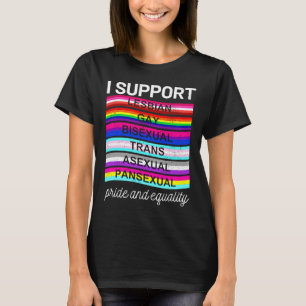 LGBTQ I ondersteunt panseksuele aseksuele transbis T-shirt