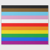 LGBTQ+ INCLUSIEF PRIDE FLAG CADEAUPAPIER (Vlak)