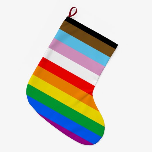 LGBTQ+ INCLUSIEF PRIDE FLAG GROTE KERSTSOK (Voorkant (Hangend))