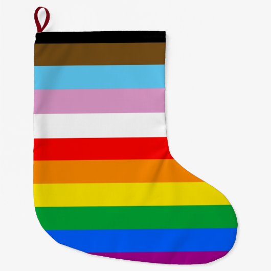 LGBTQ+ INCLUSIEF PRIDE FLAG GROTE KERSTSOK (Voorkant)