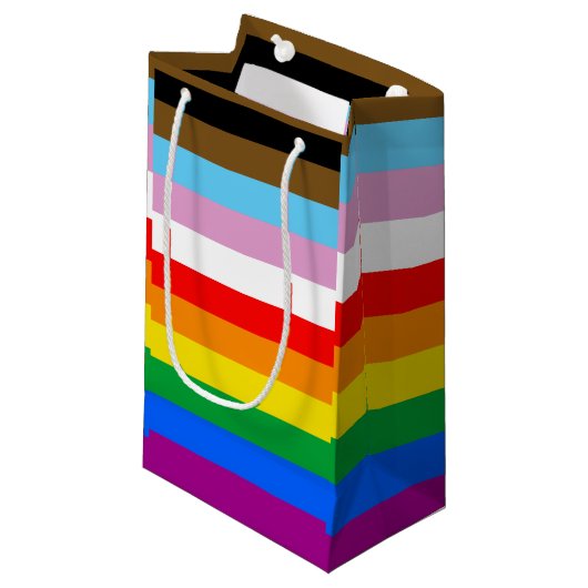 LGBTQ+ INCLUSIEF PRIDE FLAG KLEIN CADEAUZAKJE (Voorkant Gekanteld)