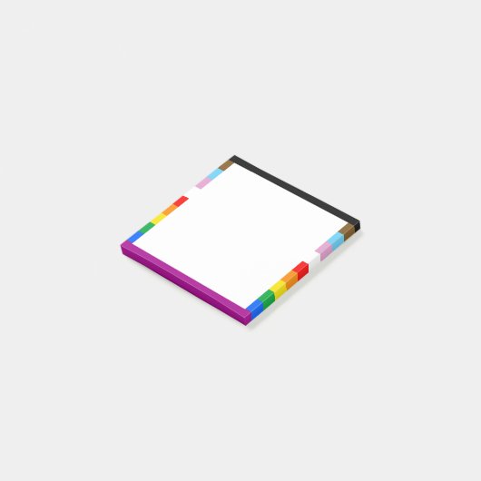 LGBTQ+ INCLUSIEF PRIDE FLAG POST-IT® NOTES (Schuin)