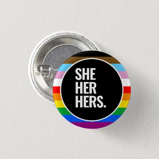 LGBTQ+ Inclusief Pride vlag Ronde Button 3,2 Cm (Voorkant /achterkant)