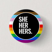 LGBTQ+ Inclusief Pride vlag Ronde Button 3,2 Cm (Voorkant)