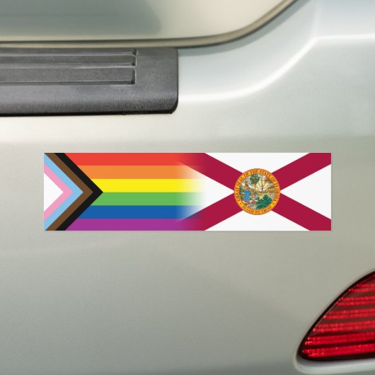 LGBTQ Inclusief Progress Pride Florida Say Gay Bumpersticker (Op auto)