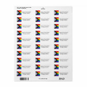 Lgbtq inclusief regenbooggay pride vlag op maat etiket (Full Sheet)