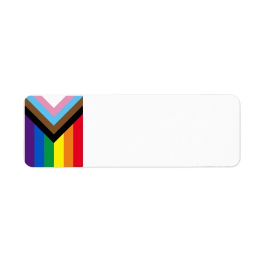 Lgbtq inclusief regenbooggay pride vlag wit etiket (Voorkant)