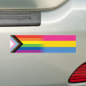 LGBTQ inclusief voortgangsvlag vlag Bumpersticker (Op auto)