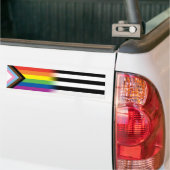 LGBTQ - Inclusief voortgangsvlag vlag LGBT Ally Fl Bumpersticker (Op Truck)