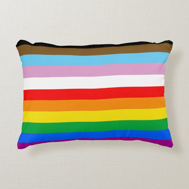 LGBTQ+ INCLUSIEVE PRIDE-VLAG ACCENT KUSSEN (Voorkant)