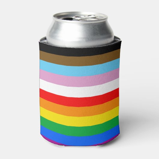 LGBTQ+ INCLUSIEVE PRIDE-VLAG BLIKJESKOELER (Blikje Voorkant)