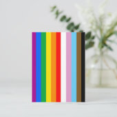 LGBTQ+ inclusieve PRIDE-vlag Briefkaart (Staand voorkant)
