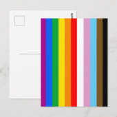 LGBTQ+ inclusieve PRIDE-vlag Briefkaart (Voorkant / Achterkant)