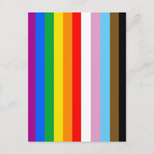 LGBTQ+ inclusieve PRIDE-vlag Briefkaart