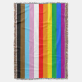 LGBTQ+ INCLUSIEVE PRIDE-VLAG DEKEN (Voorkant Verticaal)