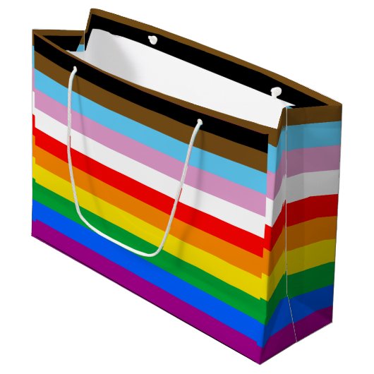 LGBTQ+ INCLUSIEVE PRIDE-VLAG GROOT CADEAUZAKJE (Voorkant Gekanteld)
